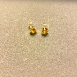 Citrine Heart Stud earring